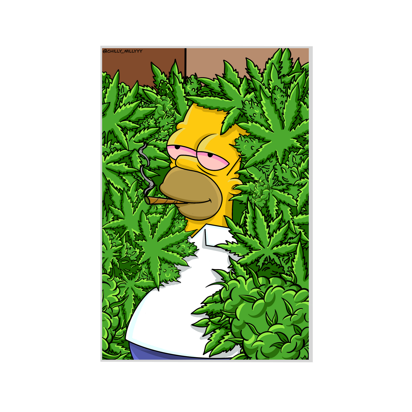 STONER HOMER STICKER *Small Sticker*