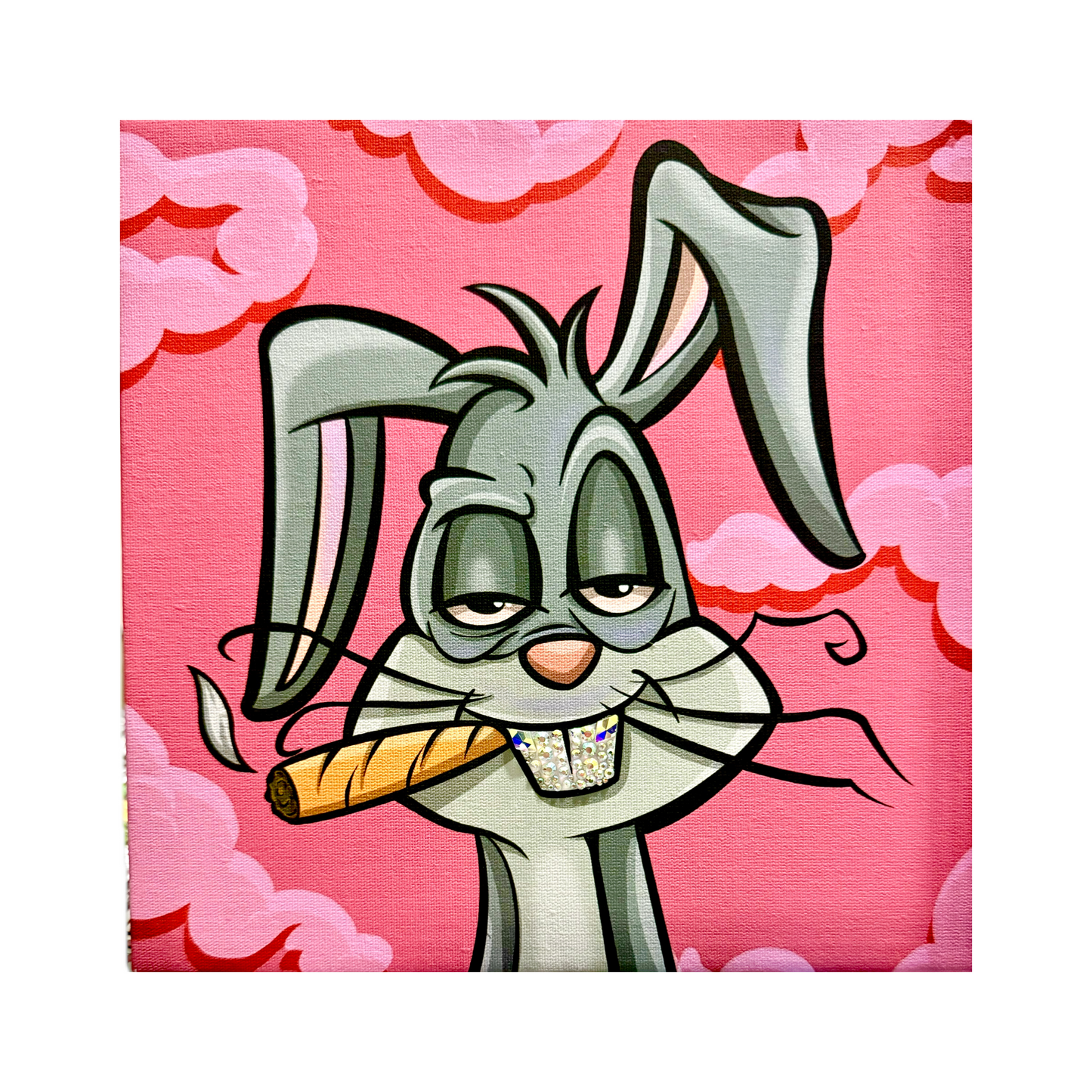 GRILL BUGS BUNNY 8x8 CANVAS