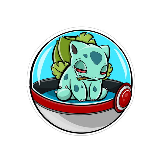 BULBASAUR EMBOSSED STICKER 4 inch