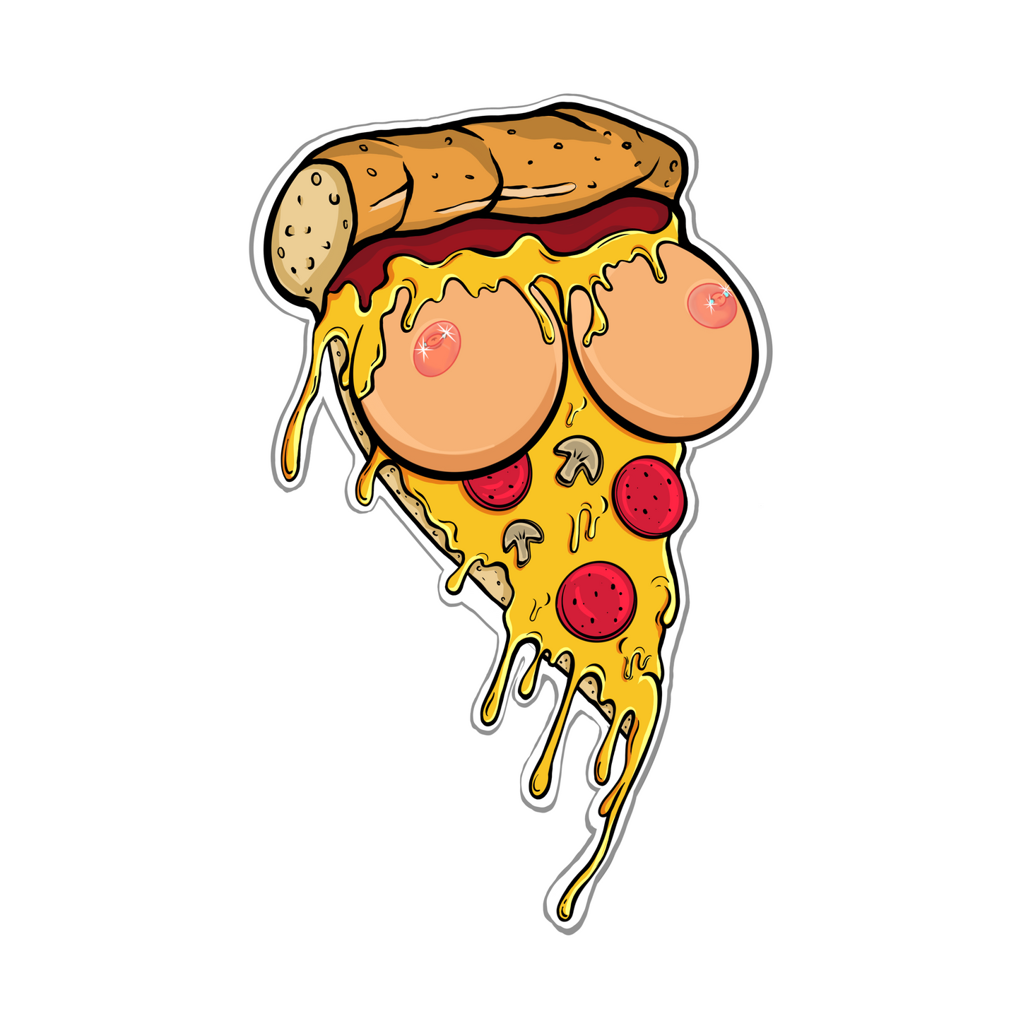 PIZZA BOOBS STICKER