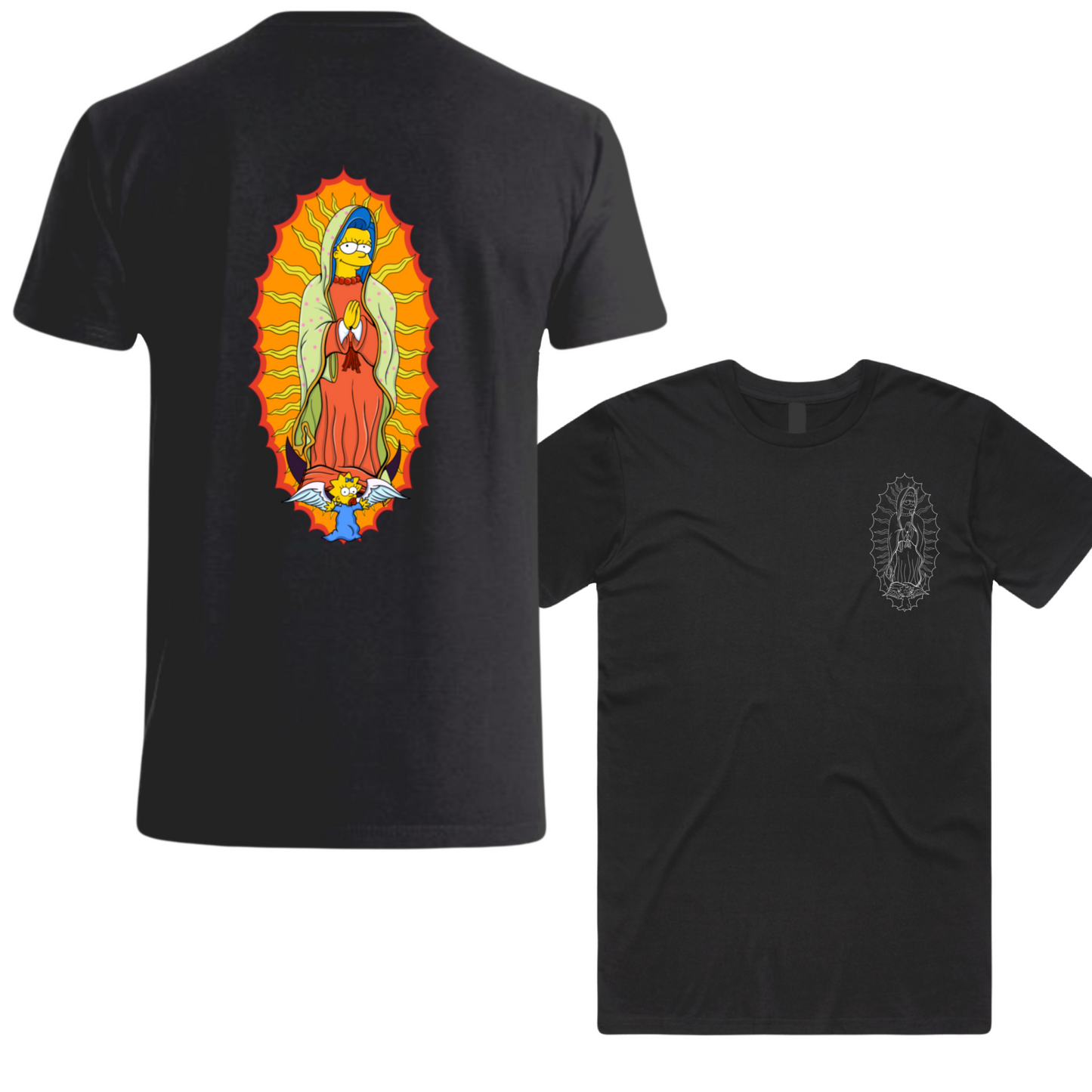 VIRGIN MARGIE BLACK OR WHITE T-SHIRT