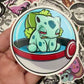 BULBASAUR EMBOSSED STICKER 4 inch