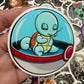 SQUIRTLE EMBOSSED STICKER 4 inch